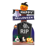 Letrero Happy Halloween Base Rígida 1 Pz Coroplast