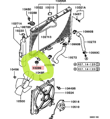 Goma Inferior Soporte Radiador Mitsubishi Lancer 1.6 2.0  Foto 3