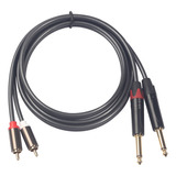 Cable Audio Rca Dual Premium 1/4 Pulgada A Doble (5
