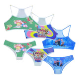 Kit De 3 Conjunto Infantil Menina Moça Sublimado Feminino