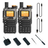 Ham Radio Telefono Uhf/vhf Am/fm Metálico 5w Ptt Type C Kit2