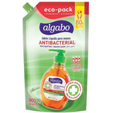 Jabón Líquido Algabo Antibacterial Repuesto 900 ml (pack X 4