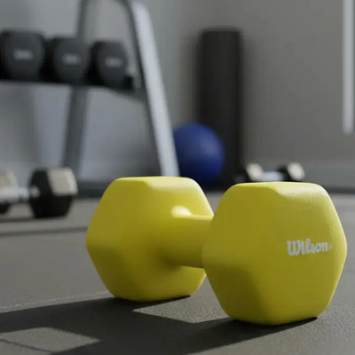 Pesa Mancuerna De 5 Lb Wilson De Neopreno Color Amarillo | Envío gratis