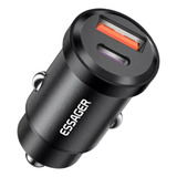 Carregador Turbo Carro Usb Tipo C E Tipo A - 30w - Essager