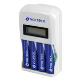 Cargador Volteck De Pilas Aa Y Aaa Rapido Con 4 Pilas  46046