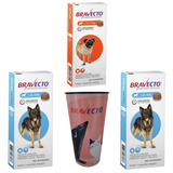  Combo Bravecto Antipulga Carrapato 1 4,5a10kg + 2  20a40kg