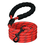 Correa Para Perro Nylon Gadnic Resistente 1.5 Mts Color Rojo