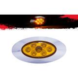 Plafon Ovalado Mini 7 Led Bisel Cromado Fija Estrobo 12-24vf