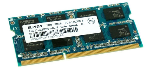 Memoria 2gb 2rx8 Pc3-10600s-9 Elpida Ebj21ue8b Notebook