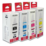 Kit 4 Tintas Canon Original Gi-190 Bk135ml - Y C M 70ml