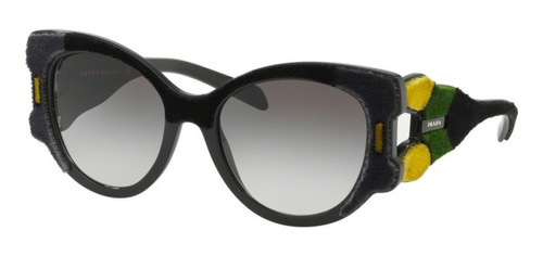 Lentes Sol Prada Pr10us Velvet Butterfly Abstract Italy 54mm