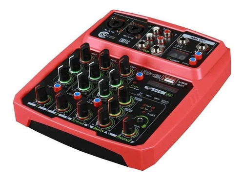 Mesa De Som Custom Sound Cmx 4c Bt Usb Interface Vermelho