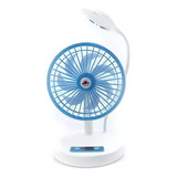 Ventilador Recargable Para Escritorio Y  Ventilador Con Luz