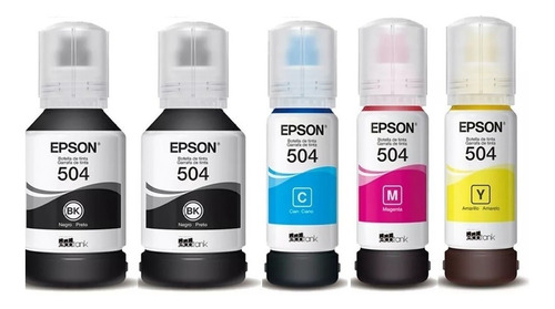 Kit 5 Tintas Originales Epson T504 Para L4150 L4160 L6171