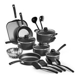 Batería De Cocina Tramontina 80119545 Primaware Negro 18 Pzs