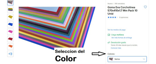 Goma Eva Corcholinea 570x410x1.7 Mm Pack 10 Unid