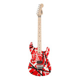 Evh Striped Series Guitarra Eléctrica, Negro/rojo/blanco