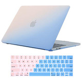 Funda Rígida Macbook Pro 15 A1707-a1990, Azul Claro-rosa.