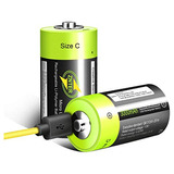 Baterías C De Litio, 1.5v / 3000mah, Celdas C Recargab...