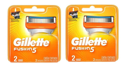 Carga Para Aparelho De Barbear Gillette Fusiun 5 Com 4 Un.