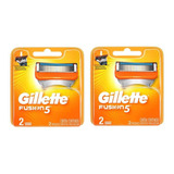 Carga Para Aparelho De Barbear Gillette Fusiun 5 Com 4 Un.