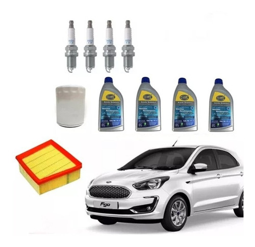 Kit Afinación Ford Figo 1.5 4 Cil Bujías Y Aceite 5w30