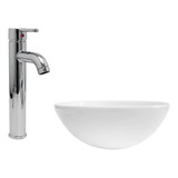 Lavabo Ovalin Con Monomando Blanco De 36 Cm Con Envio Gratis