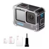 Kit 5 Piezas Funda Anticaida + Vidrio Templado Gopro 9 10 11