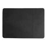 Mouse Pad De Cuero Sintético Con Cargador Inalámbrica Qi 10w