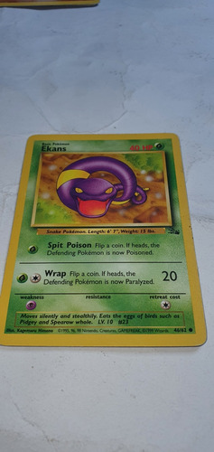 Tarjeta Pokémon Tcg Ekans 1995 Vintage 