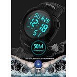 Mjscphbjk Mens Digital Sports Watch, Waterproof Led Screen L