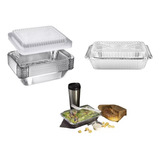 Bandeja / Envase De Aluminio 570 M C/tapa Domo (20 Unidades)