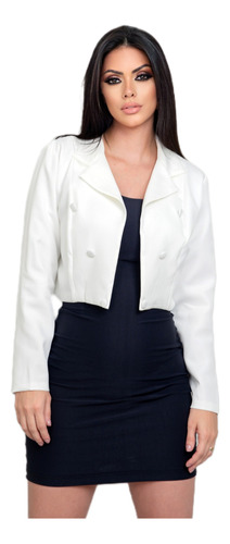 Mini Blazer Alfaiataria Feminino Forrado. Botoes Encapada