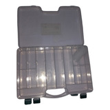 Caja Plastica Pesca Doble 20 Divisiones Gavetero P/ Anzuelos Color Transparente