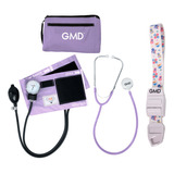 Fonendoscopio Doble Campana+tensiómetro+torniquete Caritas Color Purpura Claro- Caritas Medicas