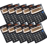 Kit 10 Calculadora Mesa Escritório Visor Display 12 Digitos