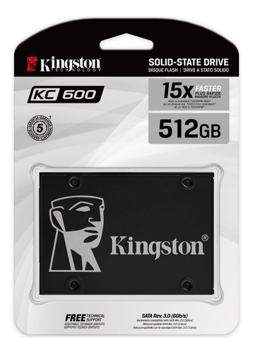 Unidad Estado Sólido Ssd 512gb Kingston Kc600 550/520 Mb/s