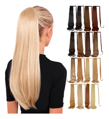 Colas Ponytail Lacias Opacas Extensión Premium Italiano 80cm