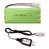 Bateria 7,2v 2800mah Aa Tamya + Carregador 7,2v Usb