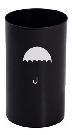 Cesto Plastico Porta Guarda Chuva Preto Com Silk