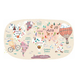 Vinilos Mapas Mapamundi Infantil Nordicos De 140x80cm