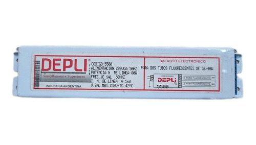 Pack X2 Balastos Electrónicos 2x36w P/tubo F. Depli. 