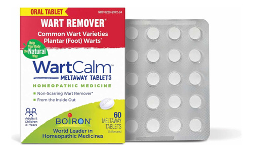 Wartcalm Boiron Elimina Verrugas Pastillas Niños Y Adultos