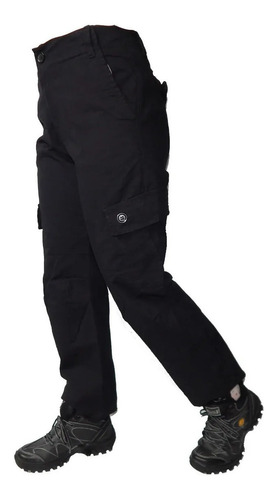 Pantalon 6 Bolsill Cargo Reforzado Elastizado Mujer Jeans710
