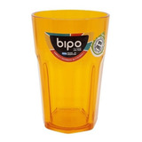 Vaso Facetado Bipo Color Naranja