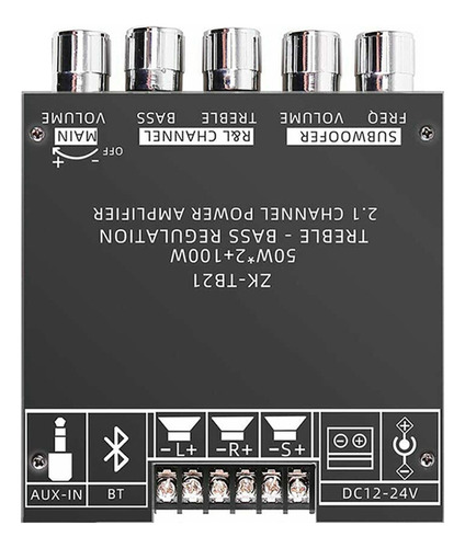 Placa Amplificadora De Subwoofer Zk-tb21 5.0 50wx2+100w 2.1
