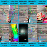 Resma Laminado Frío Holografica, 50 Hjs A4(mix.)10 Diseños