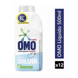 Detergente Liq Para Diluir, Omo, 500ml Rinde 3l Pack 12. 