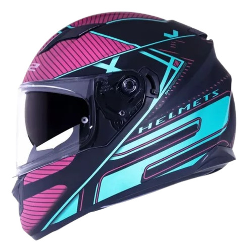 Casco Moto Integral Ls2 320 Stream Evo Level Turquesa Agrobi