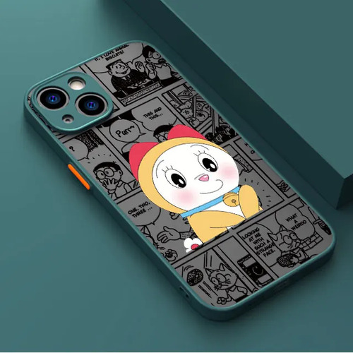 Funda Doble Para iPhone 14 13 Mini Xr 15 11 Anime Doraemon